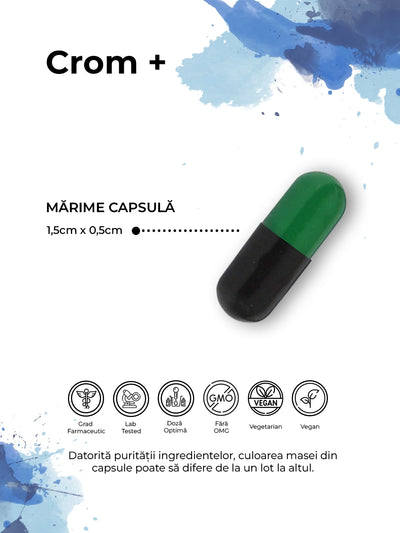 Crom (picolinat) 200μg+, 30 capsule