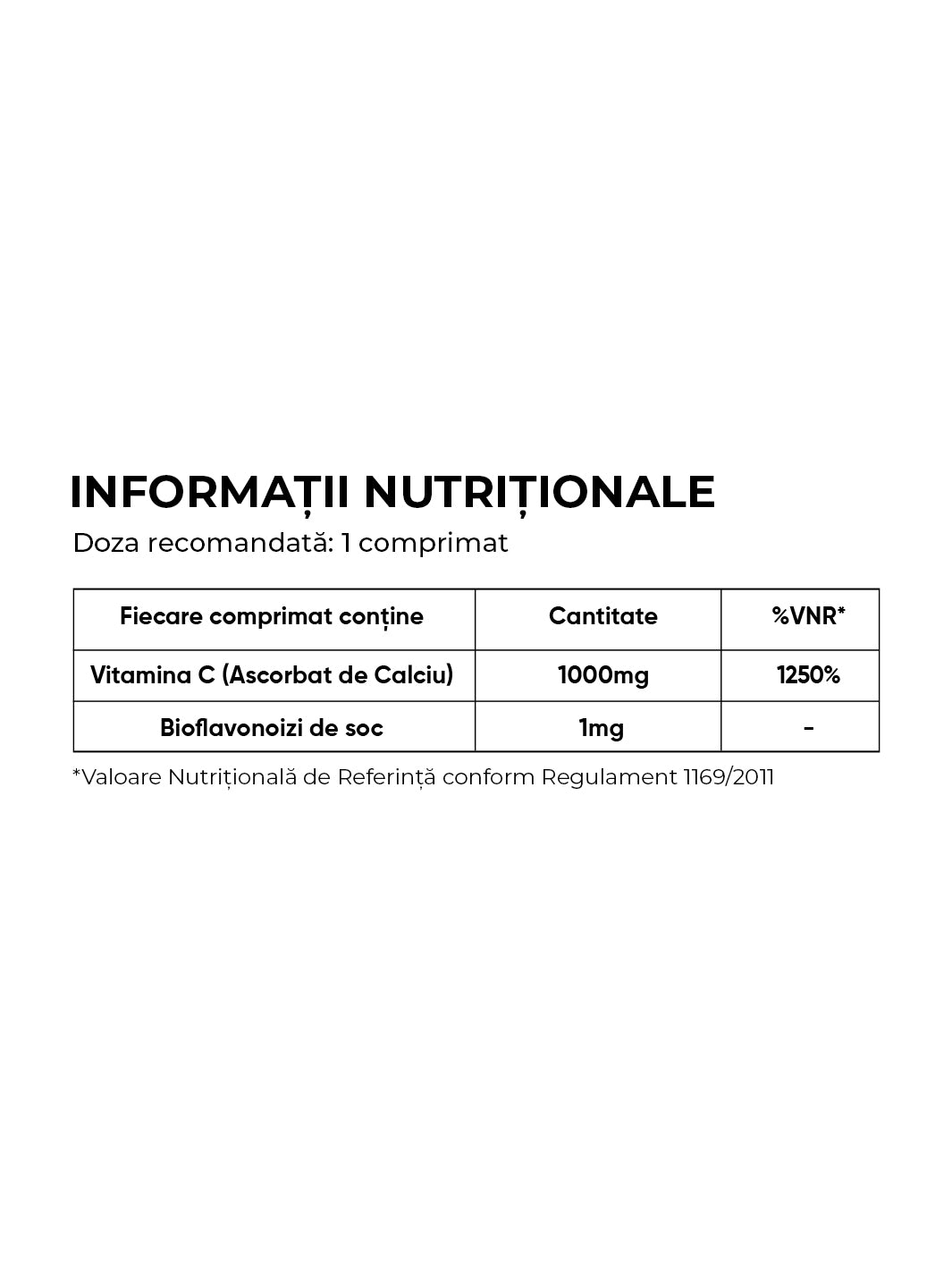 Vitamina C (Ascorbat de Calciu) 1000mg+, 30 comprimate