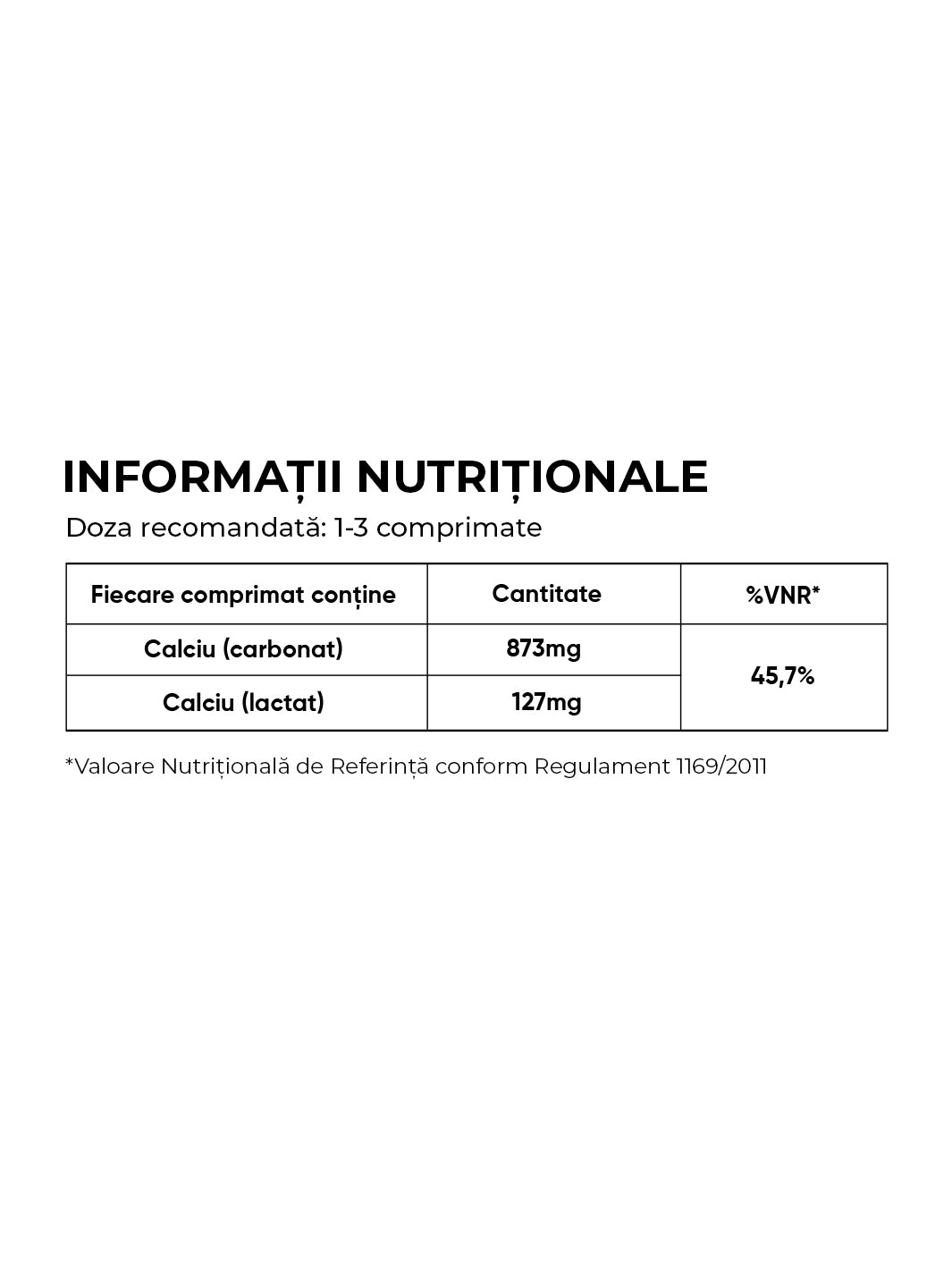Calciu 1000mg+, 30 comprimate