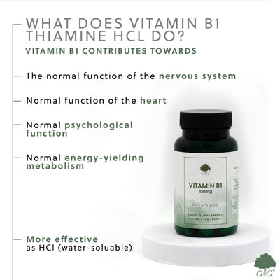 Vitamina B1 (Tiamină) 100mg - 90 capsule