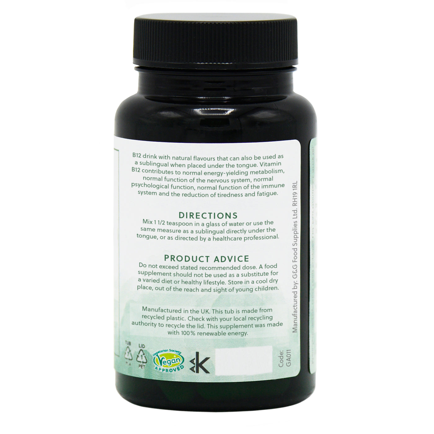 Vitamina B12 (metilcobalamină) Sublinguală - 50g pulbere