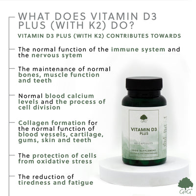Vitamina D3 Plus (cu K2) - 60 capsule