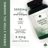 Omega 3 Ulei de Pește 3000mg - 90 capsule moi