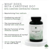 Beta-Caroten Naturală (din micro-alge) 15mg - 120 capsule