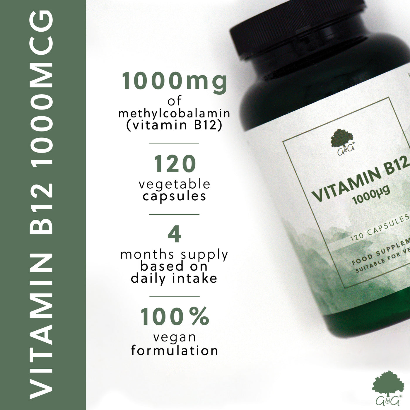 Vitamina B12 (Metilcobalamină) 1000μg - 120 capsule