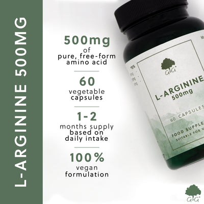 L-Arginină 500mg - 60 capsule