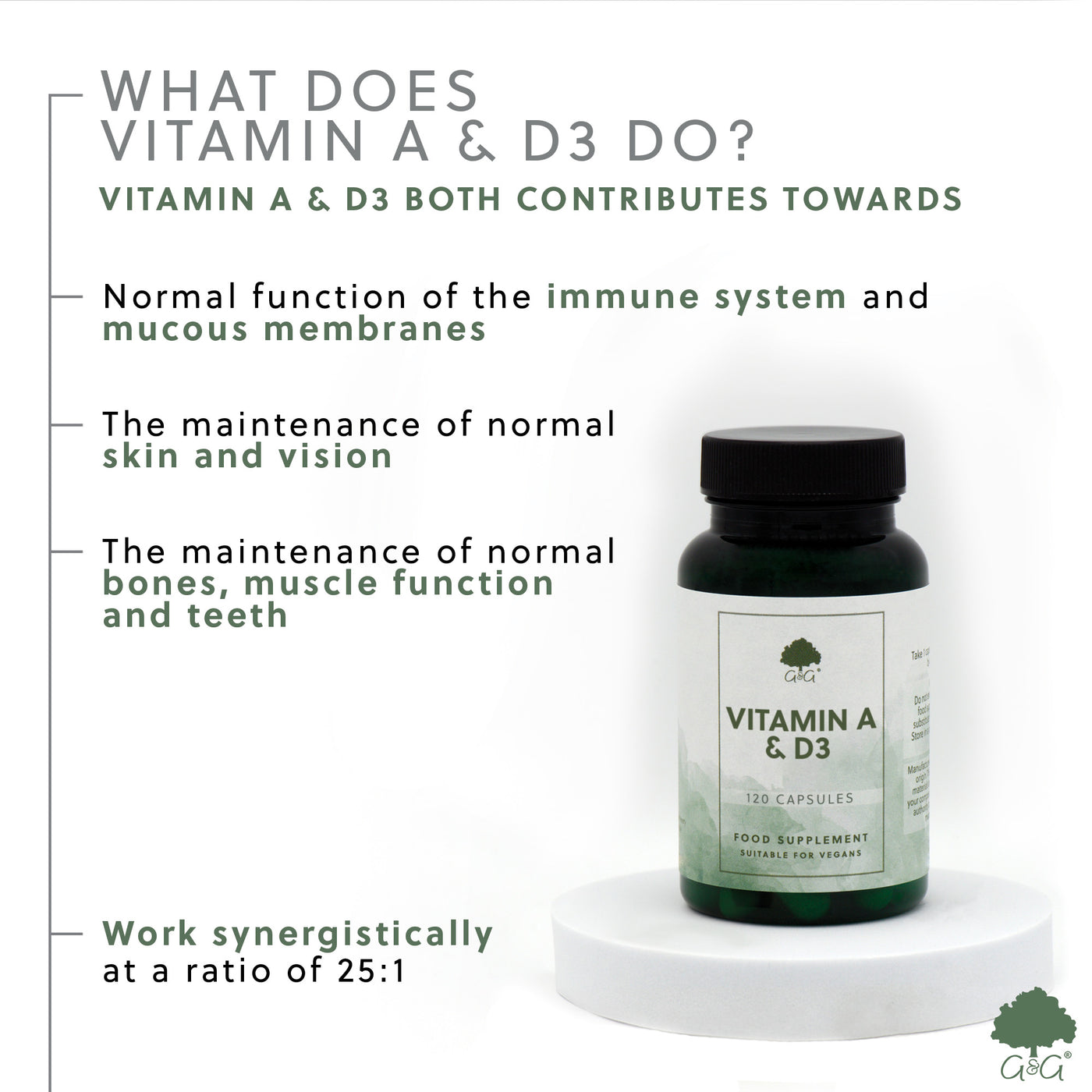 Vitamina A&D3 - 120 capsule
